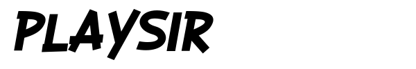 Playsir font preview